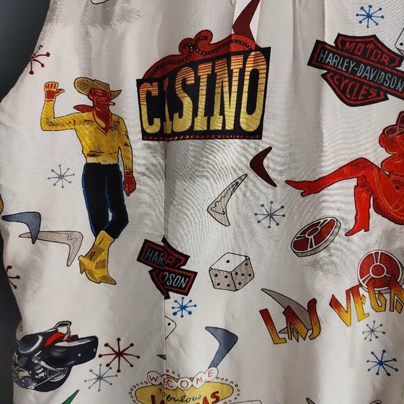 Harley Davidson Tori Richard Sleeveless Button Front Shirt Women's XL Showgirls - Picture 7 of 11